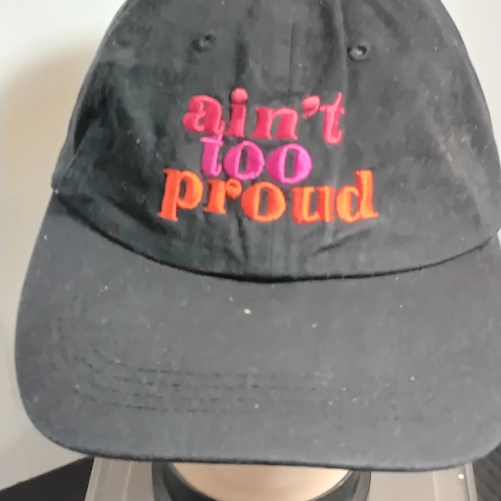 Black Embroidered Women's Cap